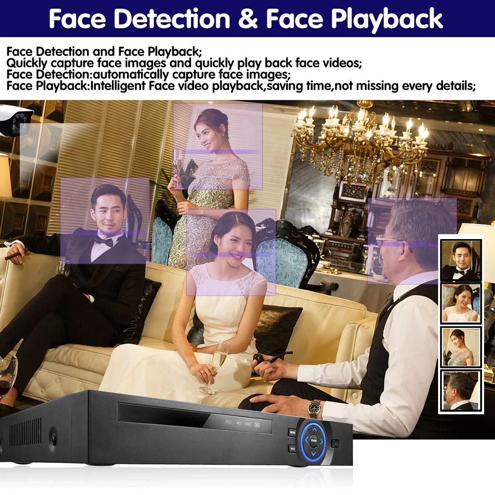 Система видеонаблюдения H.265 беспроводной сетевой видеорегистратор 4 канала 8