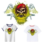 Термонаклейки с черепами и военными нашивками для страйкбола, термоклейкие термонаклейки для одежды, патч аппликация сделай сам