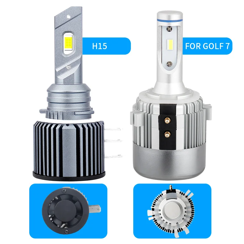 

H15 LED bulb headlamp 80W lamp 12V transfer driving light Touran Golf 7 GTI A3 A5 GLK gla cla