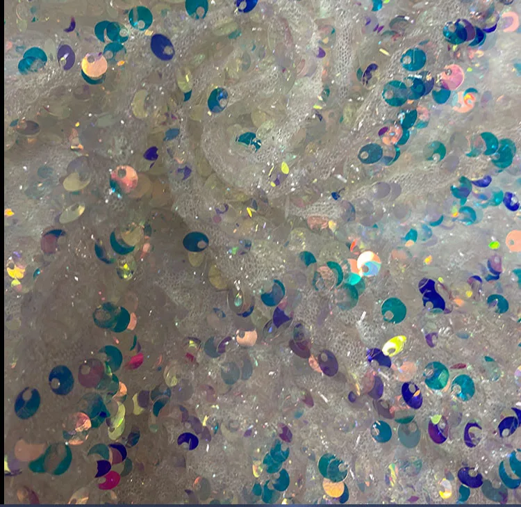 

mesh bead embroidery glitter Sequin embroidered cloth high grade wedding dress suit fabric material