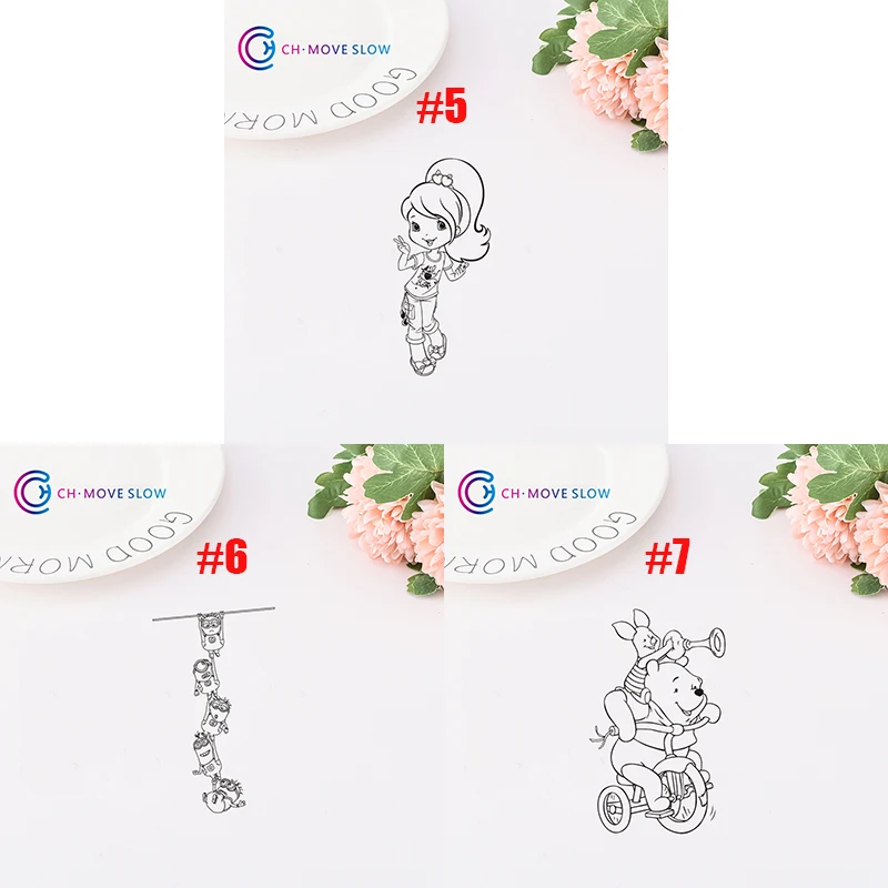 CH Girl and Animal Transparent Clear Silicone Stamp/Seal for DIY scrapbooking/photo album Decorative clear stamp sheets | Дом и сад