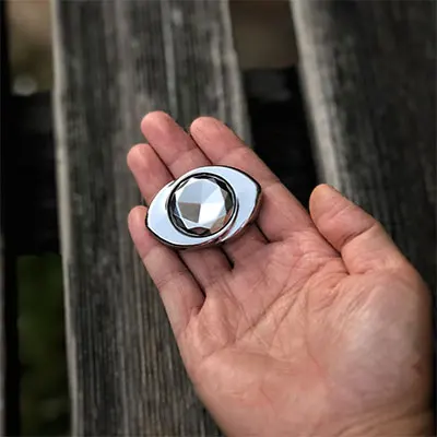 Stainless steel Полированный тонкий Спиннер лепесток пальца гироскопа из нержавеющей стали циркония сплава металла EDC СДВГ Антистресс игрушка - Цвет: Stainless steel
