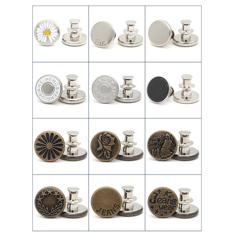 5 шт. булавки швейные пуговицы Регулируемый разборки выдвижной джинсы с