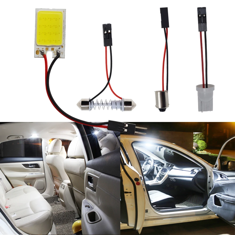 C5W Cob 16 SMD чип белая лампа для чтения Led T10 W5W Автомобильная светодиодная парковочная лампа авто внутренняя панель светильник гирлянда номерные знаки