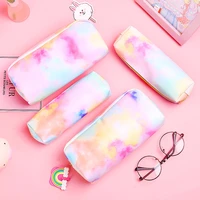 cute child little fresh art cosmetic bag girl dream colorful series pencil case stationery storage pouch school supplies make up