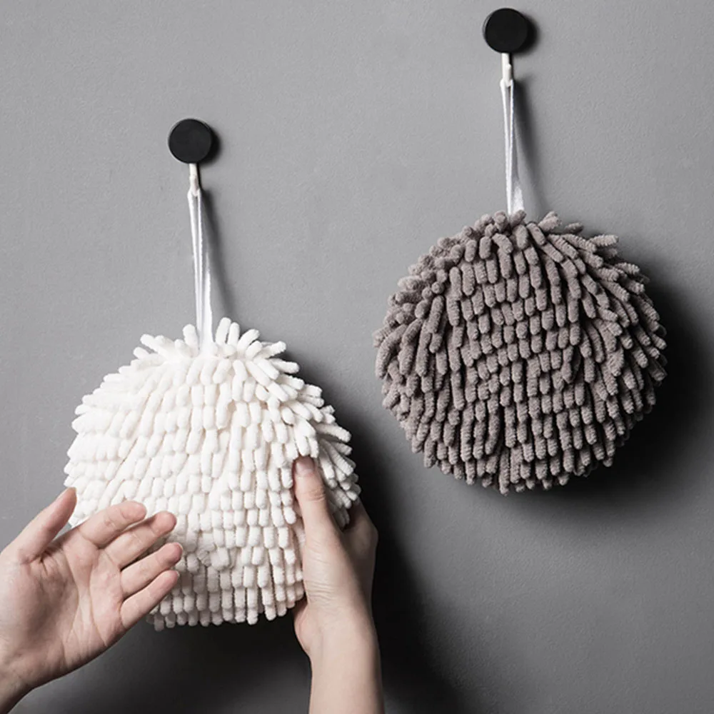 Чистящее полотенце из синели подвесной ручной шар для ванной комнаты без бархата