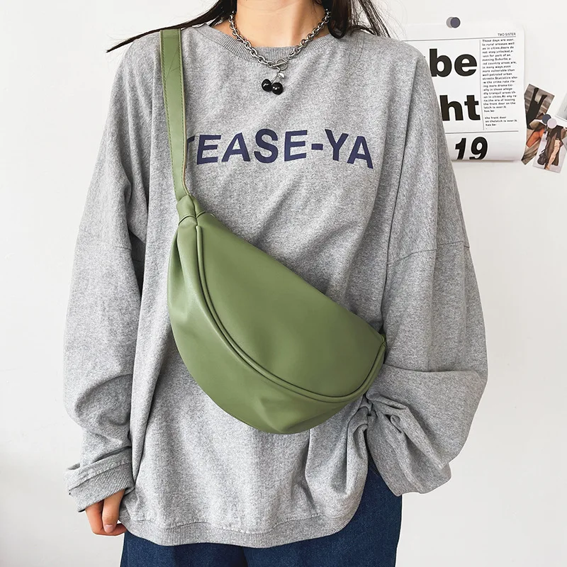 brand designer ladies shoulder bag 2021 summer new korean fashion simple casual one shoulder messenger bag hot dumpling bag free global shipping