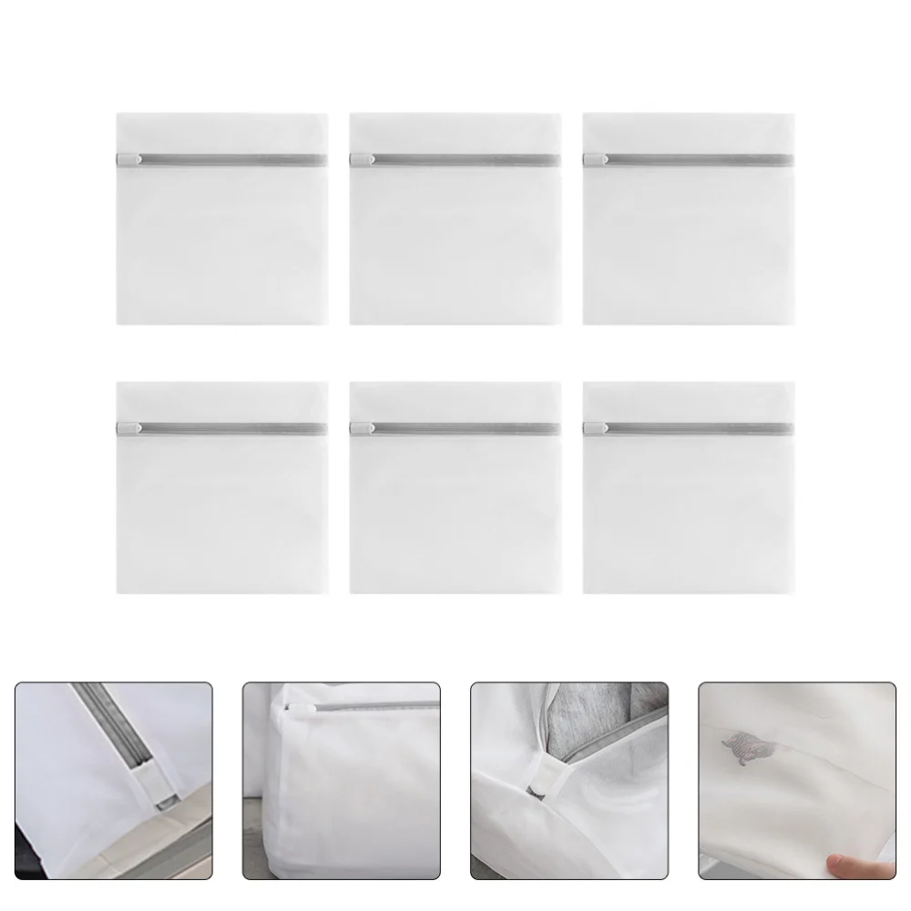 

6pcs Clothes Wash Bags Mesh Surface Laundry Bags Thickened Clothing Bags