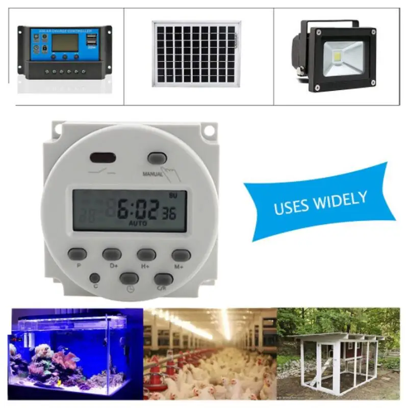 Цифровой 12V 24V 220V 230V AC 7 дней программируемый таймер с UL реле внутри и функцией