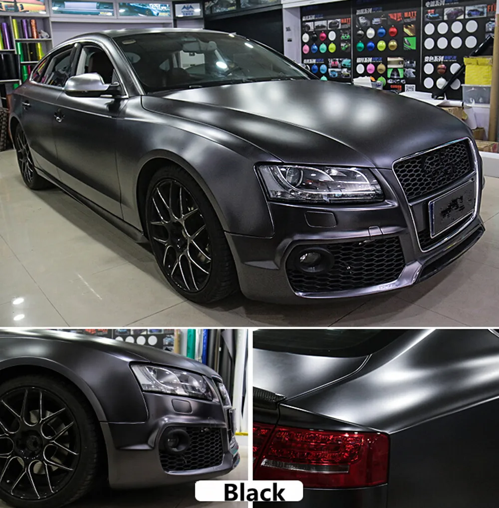 SUNICE черная и серая матовая пленка для автомобиля ПВХ лист автомобильная наклейка