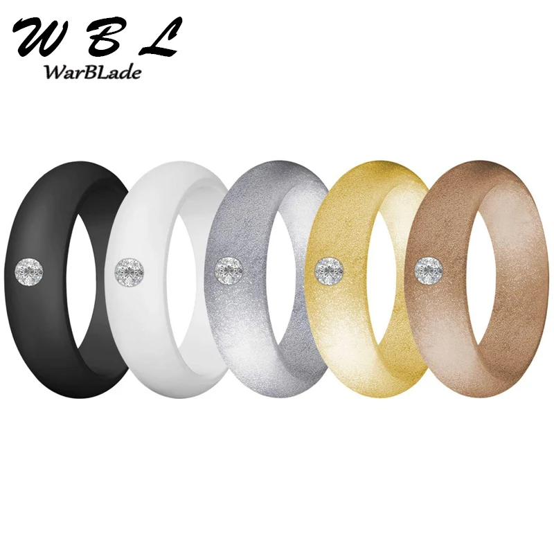 Новые модные силиконовые кольца Стразы для женщин свадебные резинки