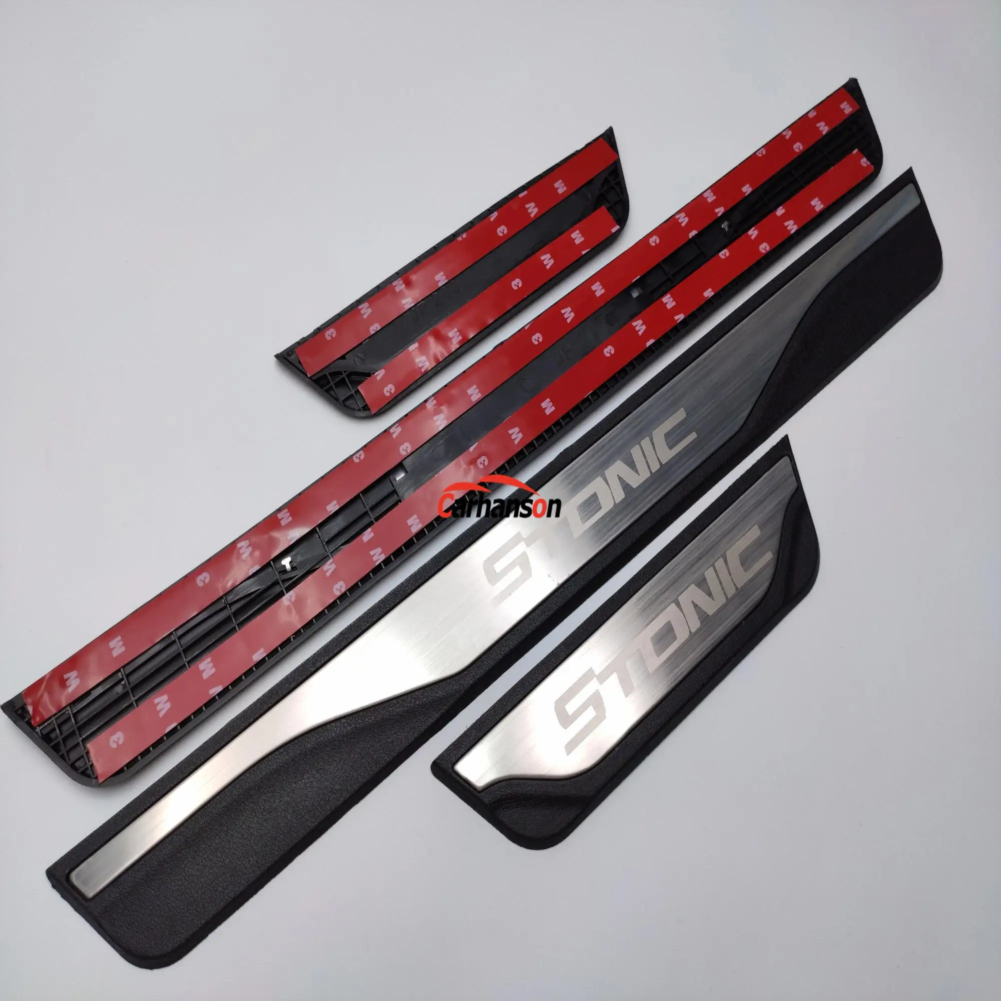 Автомобильные наклейки аксессуары для Kia Stonic полоса на порог двери защитные