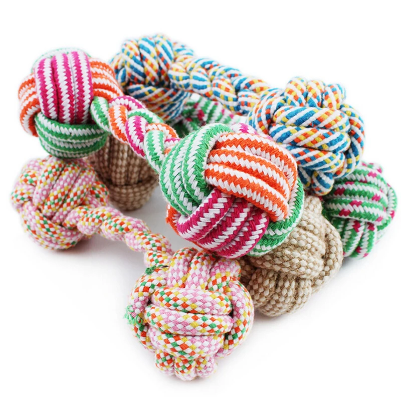 Собака зубы веревка для чистки игрушки кости Форма из хлопчатобумажного каната