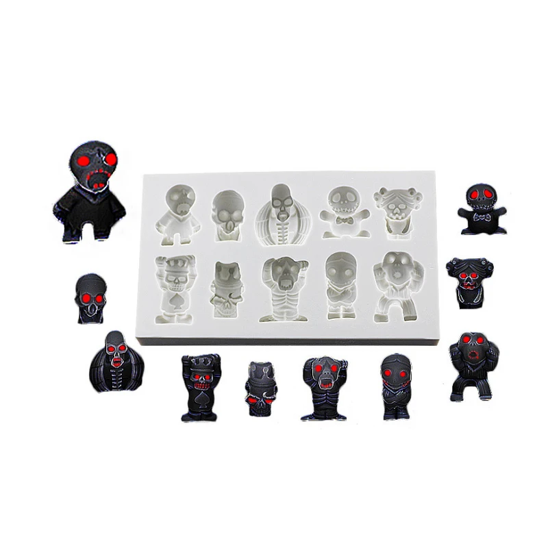 Хэллоуин Череп силиконовые формы для украшения торта инструменты ремесла кексы