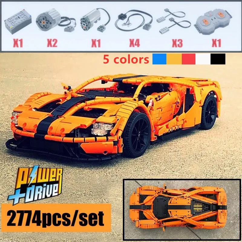 

Спортивный автомобиль es MOC FORD GT, модель автомобиля MOC-10792, подходит для сборных блоков, детские игрушки, подарки