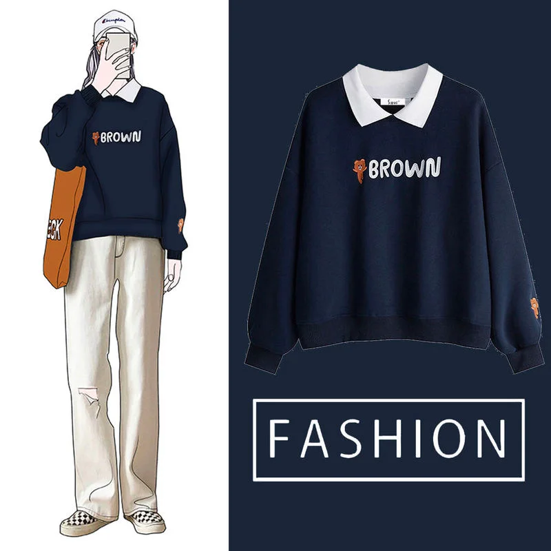 Новинка 2021 корейские худи с графическим рисунком женские зимние топы