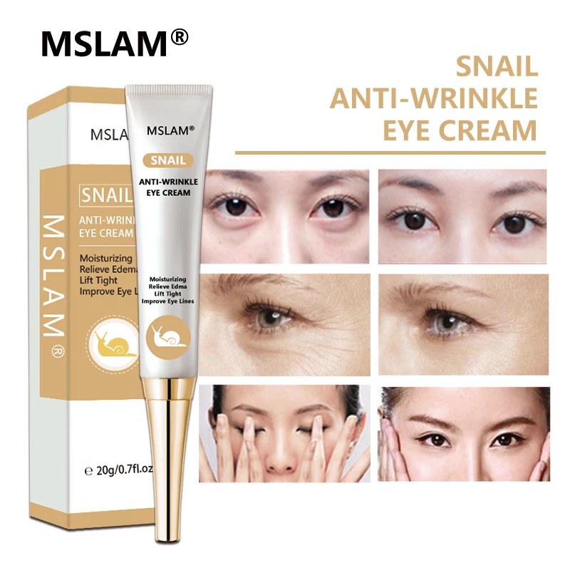 MSLAM крем для глаз с улиточной слизью увлажняющий и против морщин уход за кожей