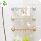 Пластиковая кухонная вешалка на присоске GUANYAO, органайзер для банного полотенца, одежды, ванной, крючка, инструмент для приготовления пищи, вакуумная стойка для хранения, бесплатные гвозди