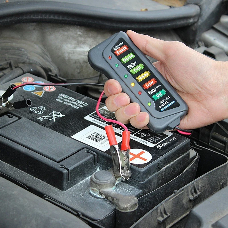 

12V Digital Car Battery Tester Automotive Voltage Battery Load Analyzer Automobile Motorcycle Battery Load Tester Car Accessorie