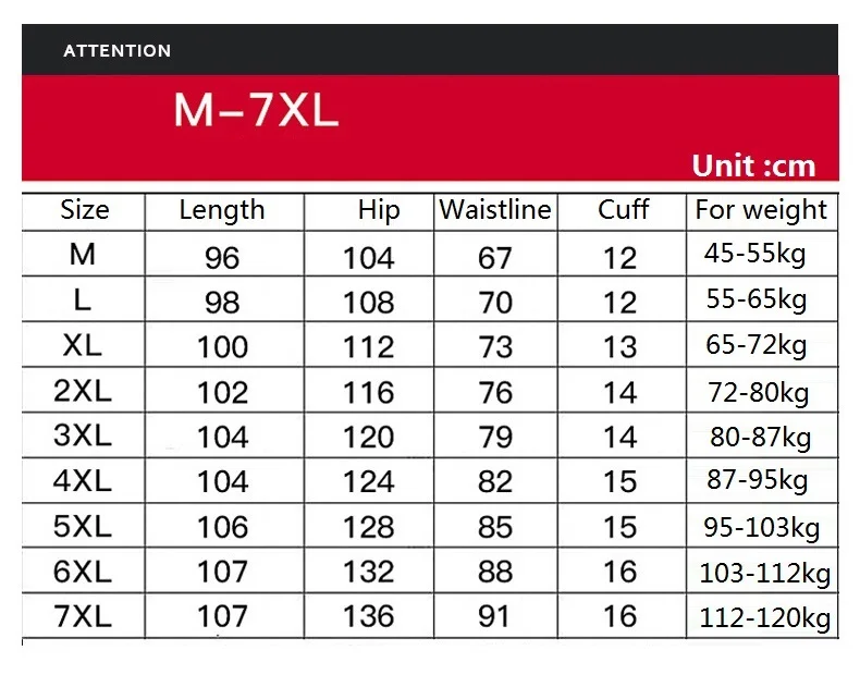 

2021 new winter Pants men thick fleece keep warm black color with pocket on side size M to 7XL