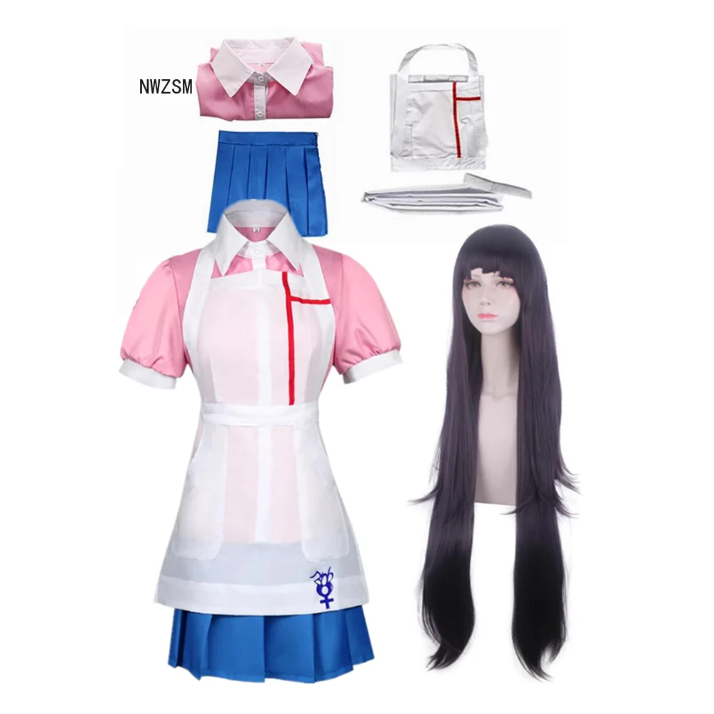 

Anime Danganronpa Mikan Tsumiki Uniform Woman Dress Cosplay Costume