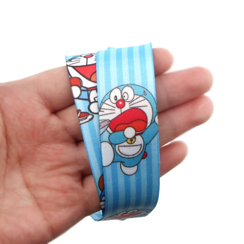 

LX4 Doraemon Cartoon Keychain Rope Mobile Phone Neckband Lanyard Key ID Card USB Badge Clip DIY Lasso Lanyard