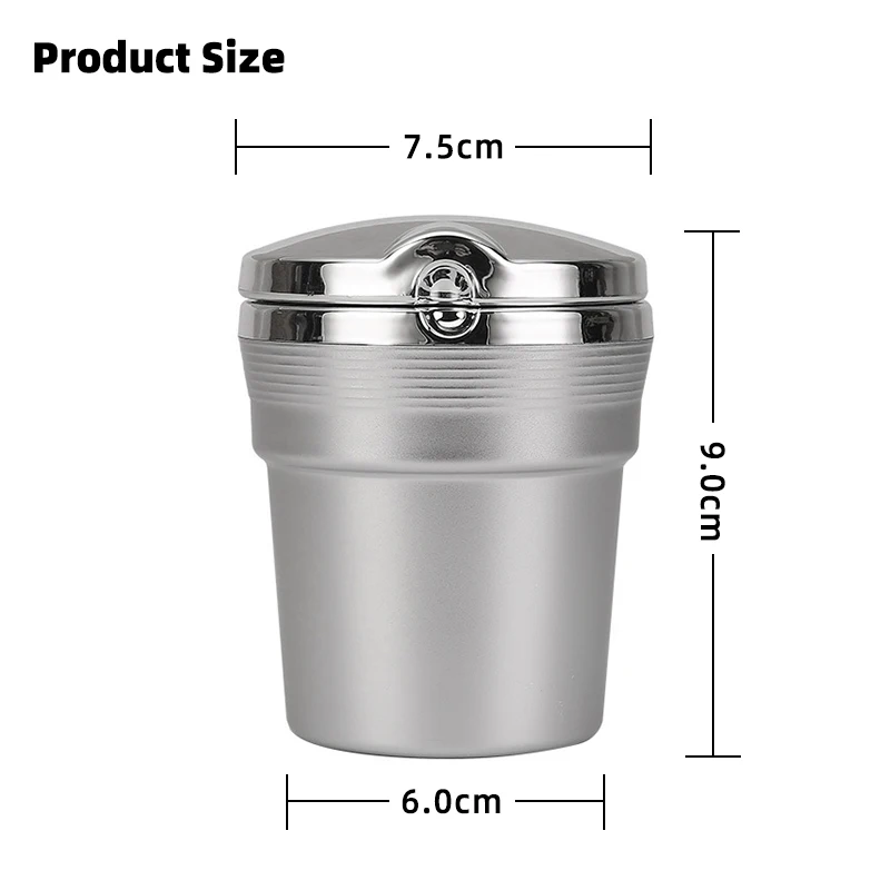 

Creativity Car Cover ashtray With Led Lights car ashtray Creative cigarette dustbin For Performance Car interior accessories