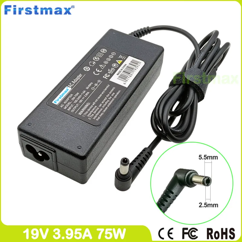 

19V 3.95A 75W laptop ac adapter K000041670 charger for Toshiba Satellite L805D L840 L840D L845 L845D M300 M305 M305D M500 M505