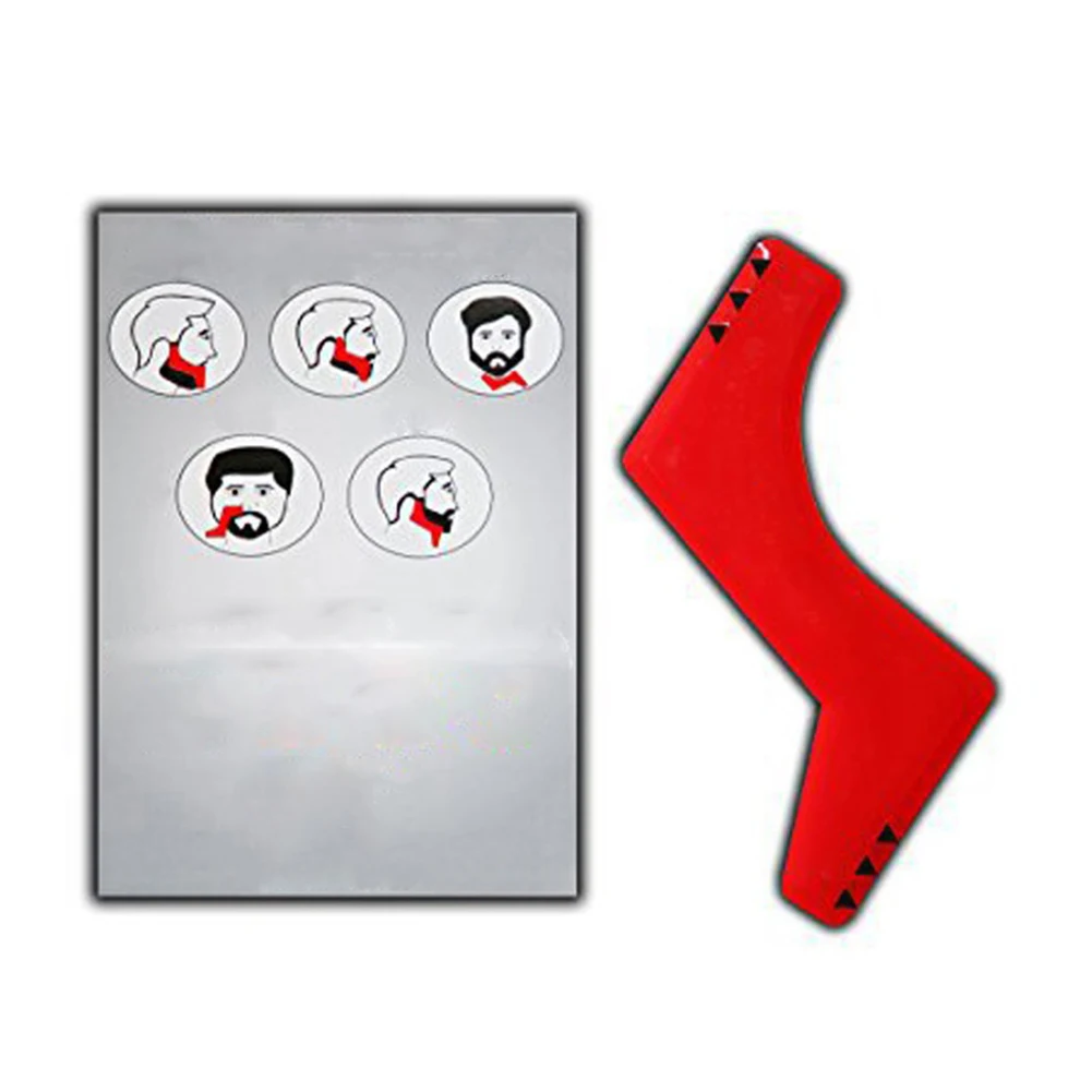 Модные мужские идеальные линии симметричная форма для бороды Шаблон трафарет