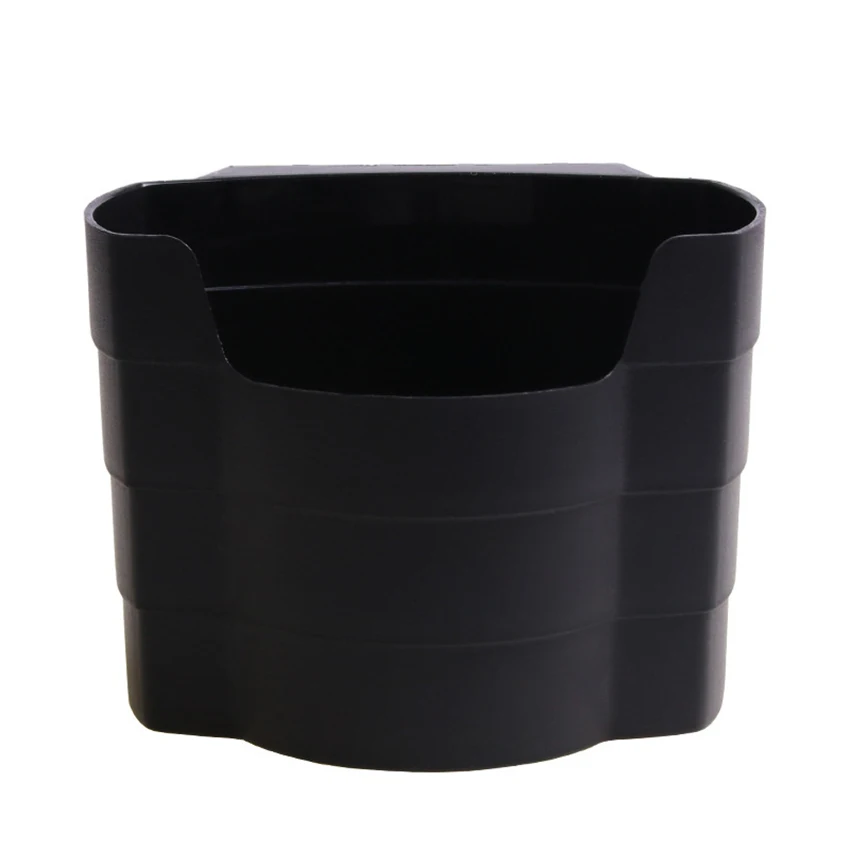 

Car Cup Holder Coin Change Organizer Air Vent Drink Bottle Holder Stand Plastic Trash Container, Black