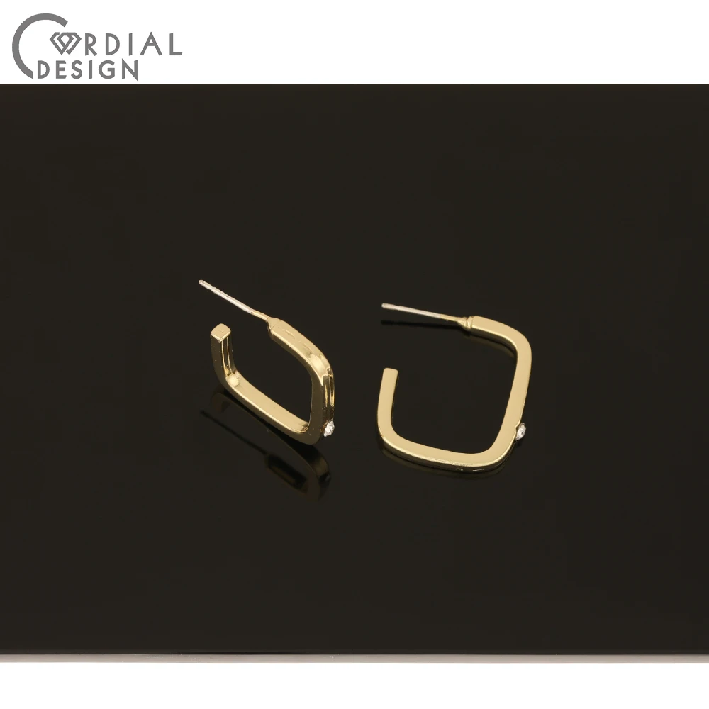 

Cordial Design 50Pcs 20*22MM Jewelry Accessories/Hooks Shapes/DIY Making/Rhinestone Earrings Stud/Jewelry Finding & Components