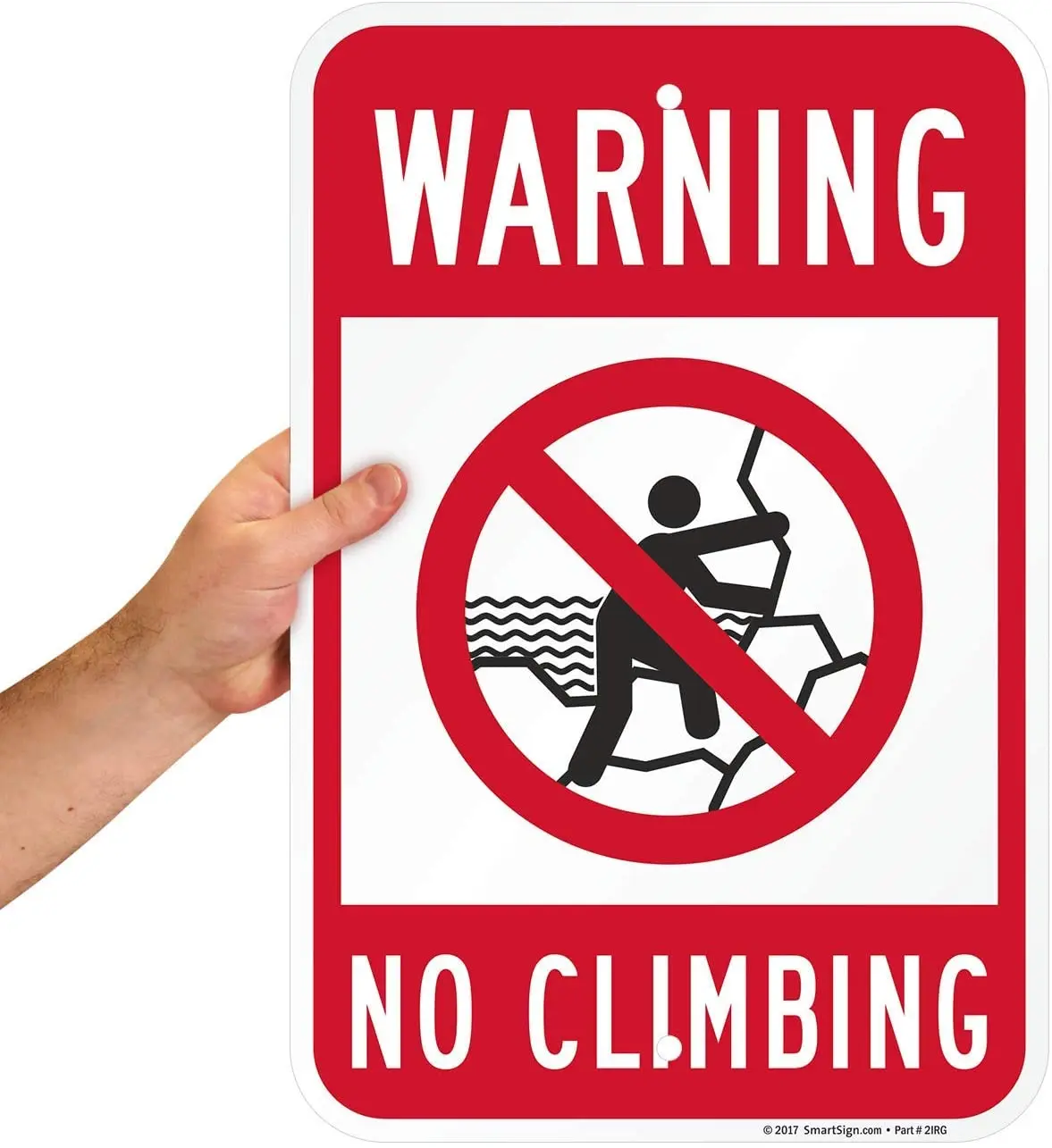 

"Warning No Climbing" Sign | 12" x 8" Aluminum