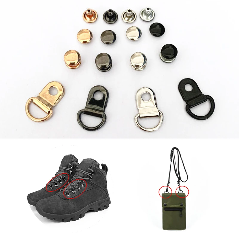 

10 Sets D Ring Buckle For Repair Bags Hiking Climbing Boots Repair Buckles Shoe Strap Buckle Diy Craft Bag Metal Decor Accessory