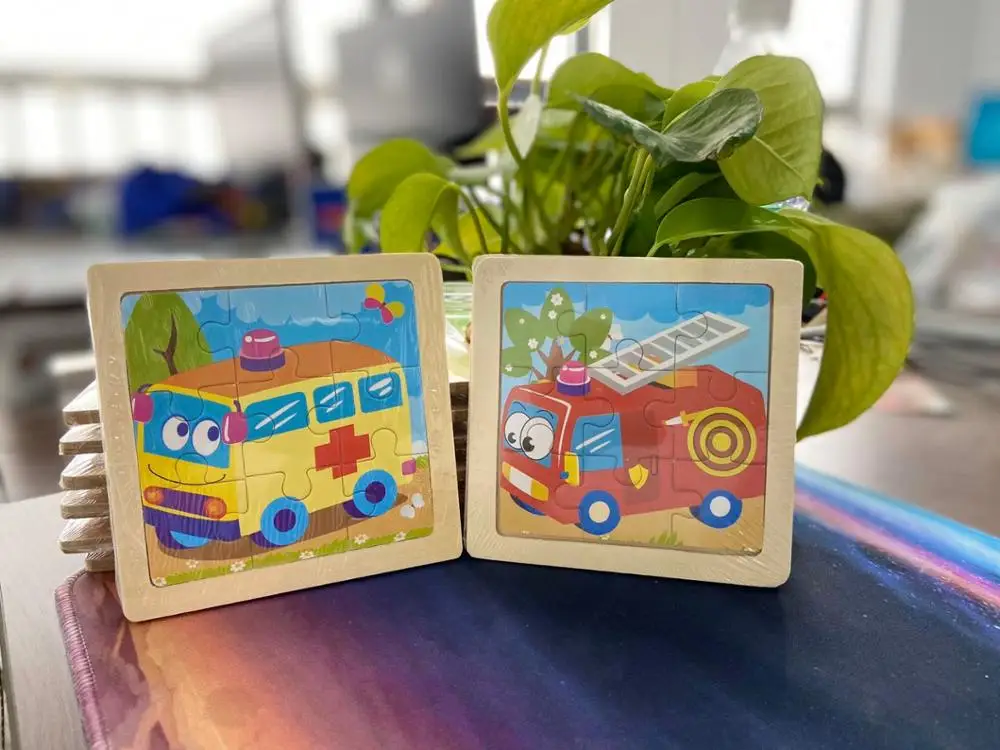 Детская деревянная головоломка Деревянный 3D пазл головоломки для детей детские