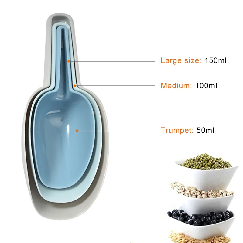 3 шт. многоцелевой пластиковый кухонный комбайн для канистр муки порошков сухой