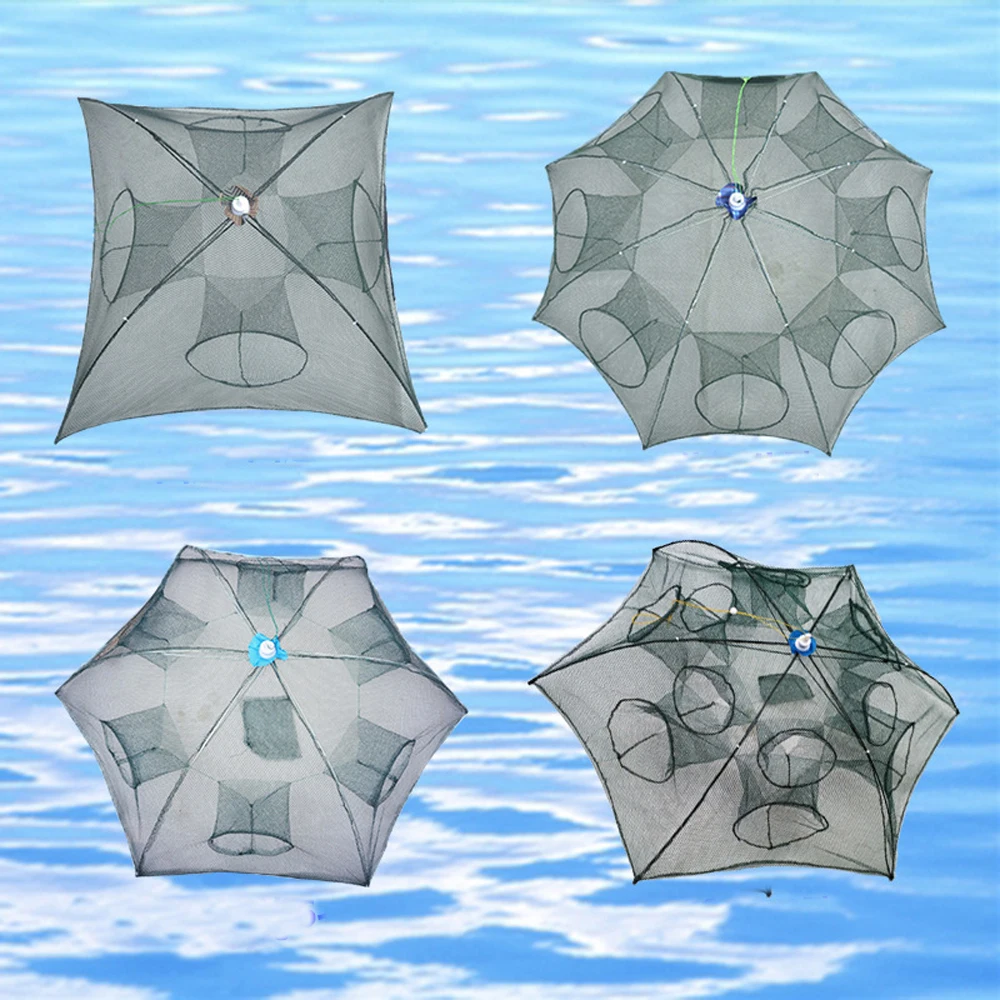 Улучшенная автоматическая рыболовная сеть со светящимся планкой клетка для