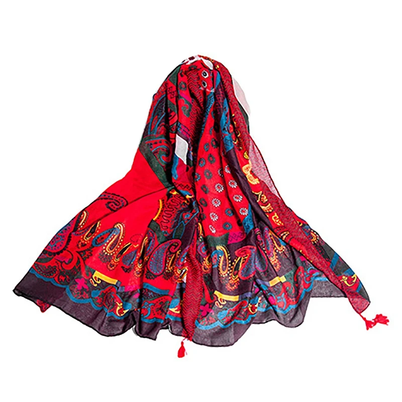 Double Side Tropical Soft Shawls Colorful Exotic Pashmina Wrap Shawl Scarf |