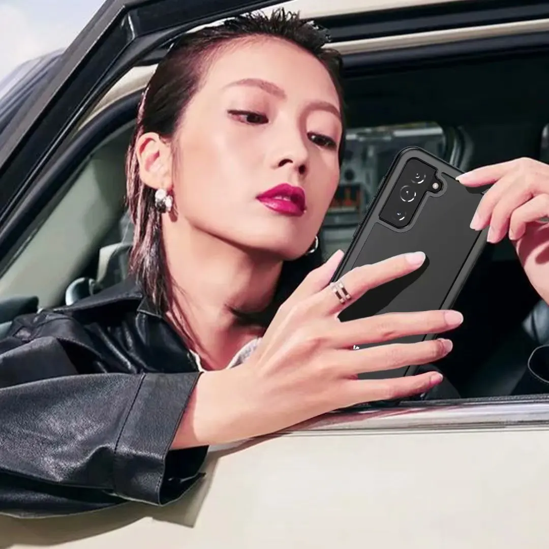 

Rugged Armor Shockproof Case For Samsung Galaxy S21 Ultra S21 Plus 5G Silicone Bumper Anti-knock Cover Transparent Phone Case