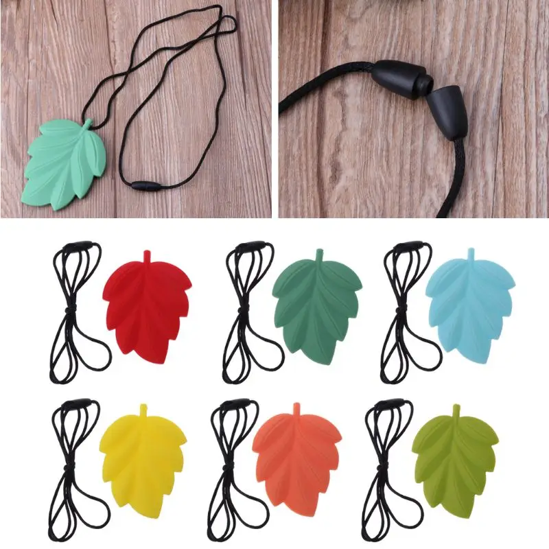 

1PC Silicone beads Leaves Food Grade BPA Free For Baby Teething Chew Charms Silicone Teether Bead Toy Gift CORB