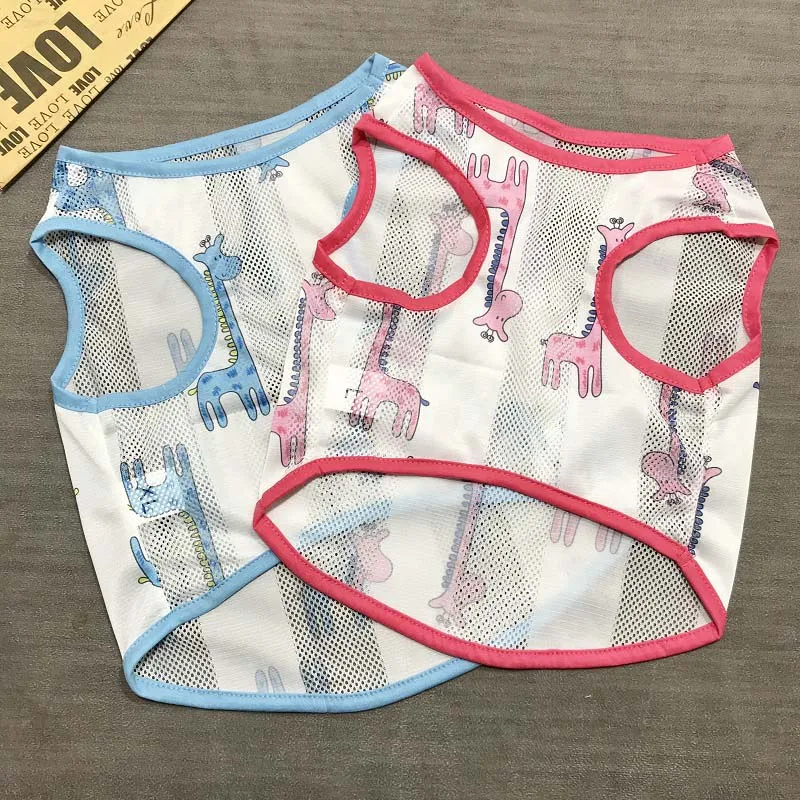 Одежда для французского бульдога сетчатый жилет собак рубашка летняя одежда