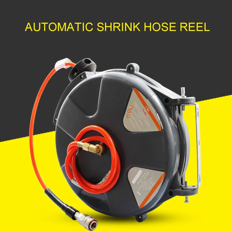 Automatic Retractable Hose Reel PU Clamping Tube 12*8MM Tracheal Air Electric Water Drum Auto Repair Tool Car Wash CN