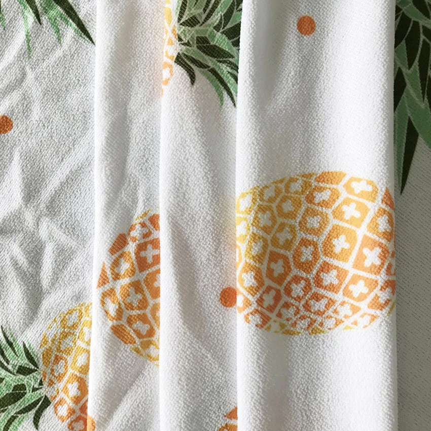 Толстое круглое пляжное полотенце из микрофибры банное для душа и ананаса летнее