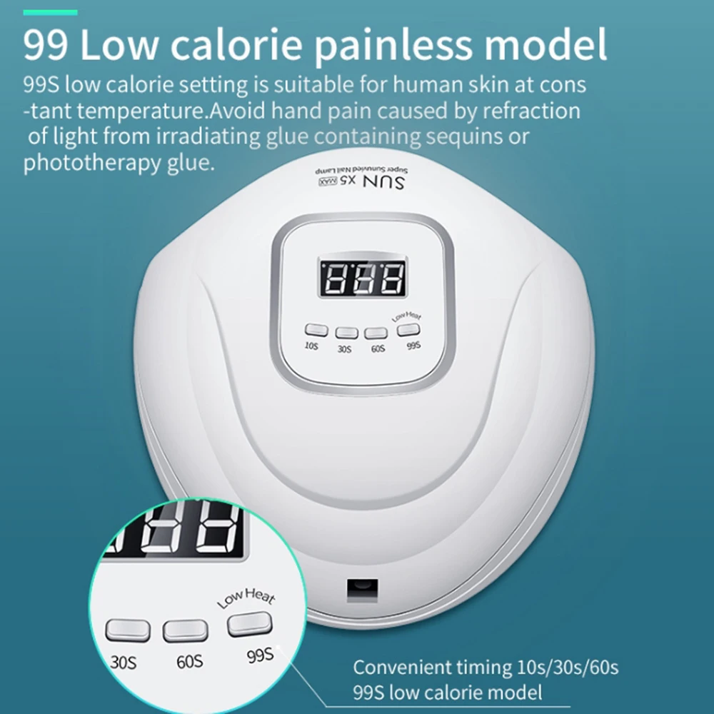 Лампа SUN X5 MAX для сушки ногтей светодиодсветодиодный с автоматическим датчиком 120