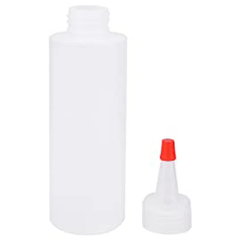 LIXF 24 упаковка маленькие пластиковые бутылки для выдавливания приправ с красным