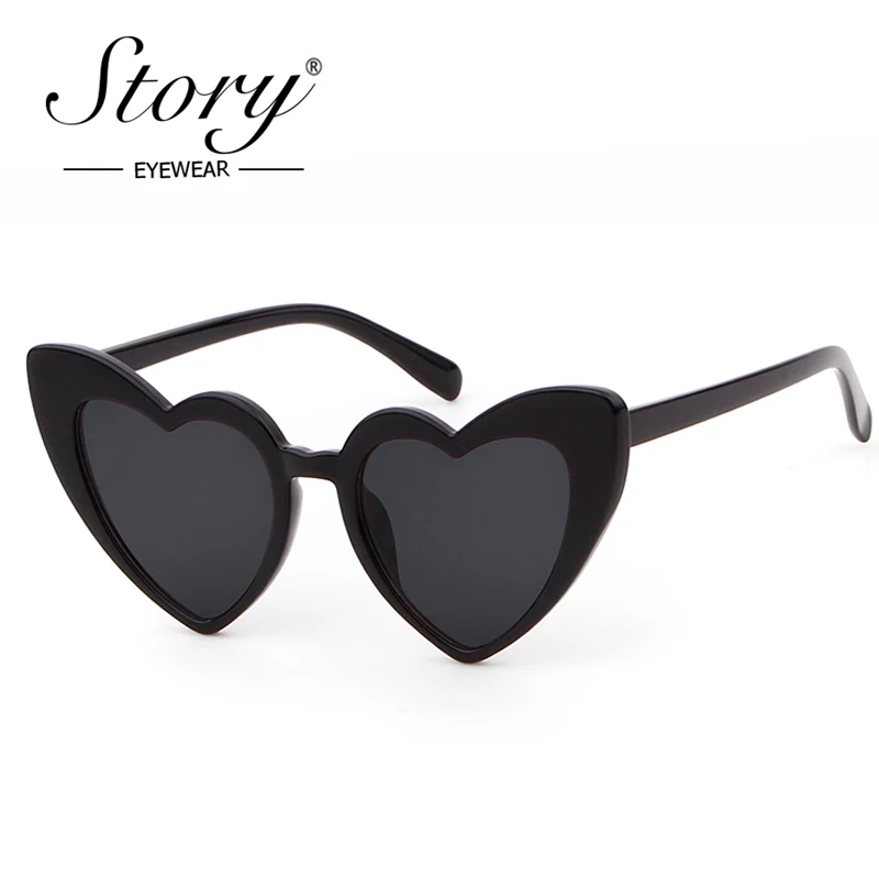 История 2018 Винтажные Солнцезащитные очки кошачий глаз для женщин Черная рамка