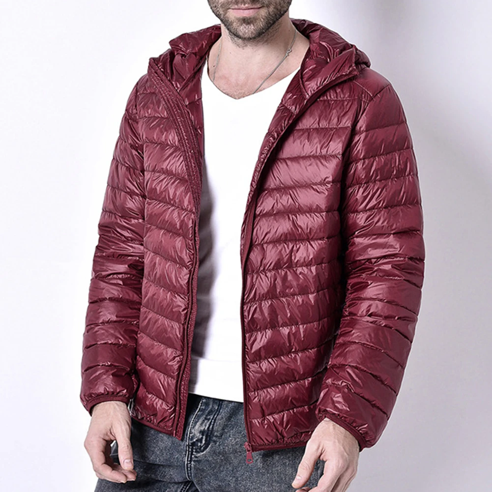 2019 Jacket Men Ultralight Duck Down Hooded Jacket Warm Jacket Portable Package Men Jacket