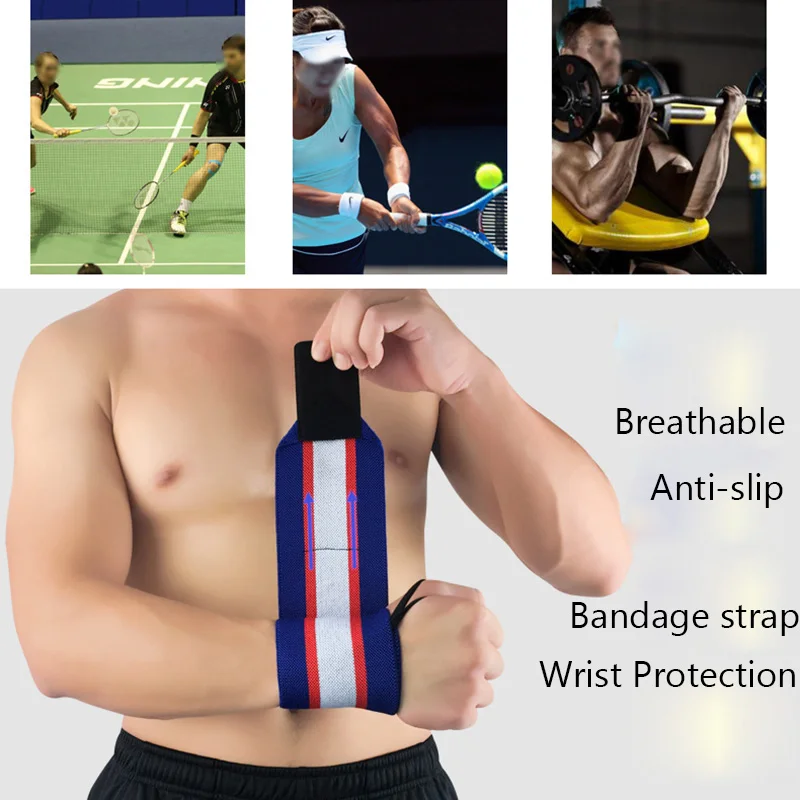 2 шт. регулируемый спортивный браслет эластичная поддержка запястья бандаж для
