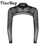 Мужское сексуальное нижнее белье, полутоп с ложным воротником и круглым вырезом, украшение для ночного клуба, прозрачная сетчатая майка для вечерние, выступления, клуба