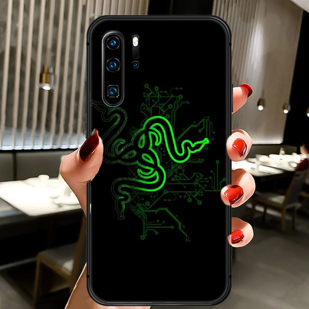 

Razer Electronics Snake Brand Phone Case Cover Hull For Huawei P8 P9 P10 P20 P30 P40 Lite Pro Plus Smart Z 2019 black Coque Soft