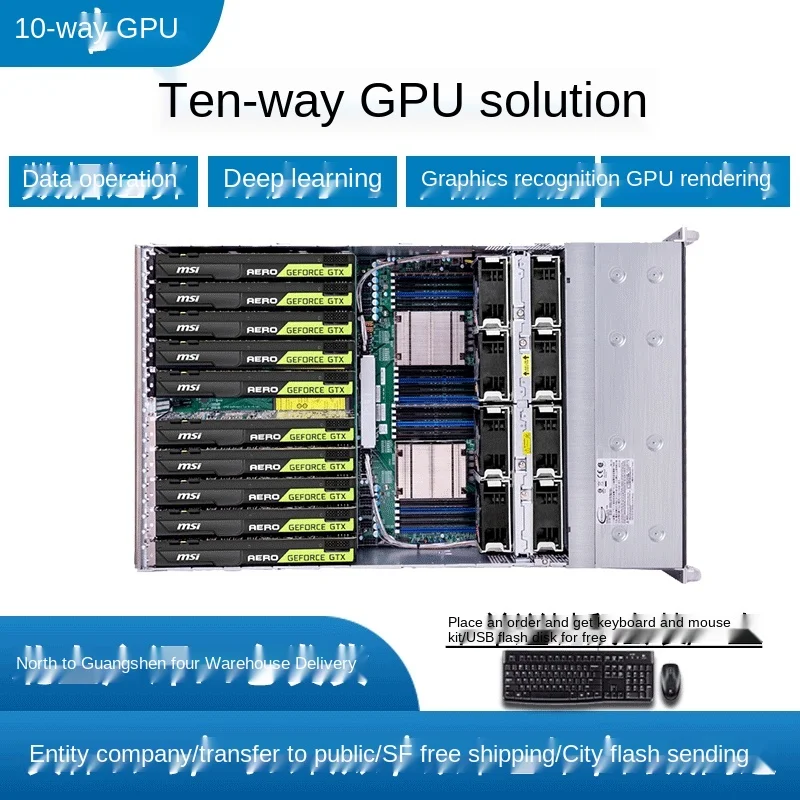 GPU сервер 4028grtr2 рабочая станция для глубокого обучения 10 графических карт